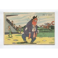 HUMORISTICA HIPODROMO DIBUJANTE BLOTTA ANTIGUA TARJETA POSTAL